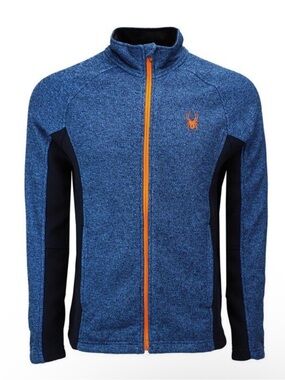 Spyder Empire Fleece Full Zip Jacket Men's Blue & Black Size XL